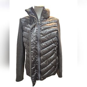 CALVIN KLEIN Puffer & Knit Combo FullZip Women's Jacket Coat | SZ M